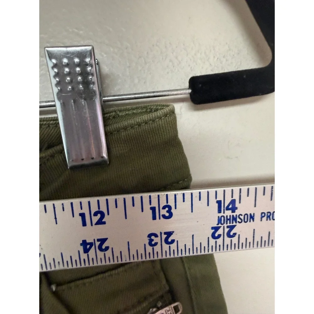 Joie Cargo Pants Women 2/26 Olive‎ Green Excellent Zip Pocket Skinny Utility